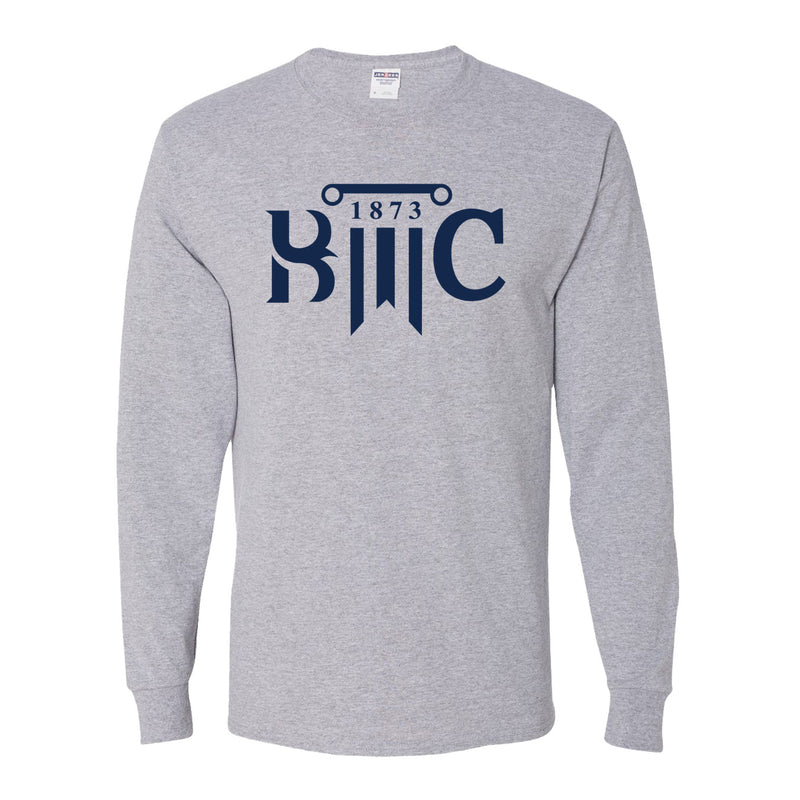 Dri-Power Long Sleeve T-Shirt - Athletic Heather - Logo Text Drop