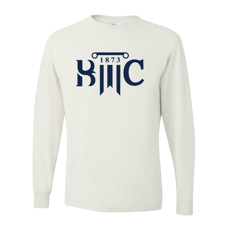 Youth Dri-Power Long Sleeve T-Shirt - White - Logo Text Drop