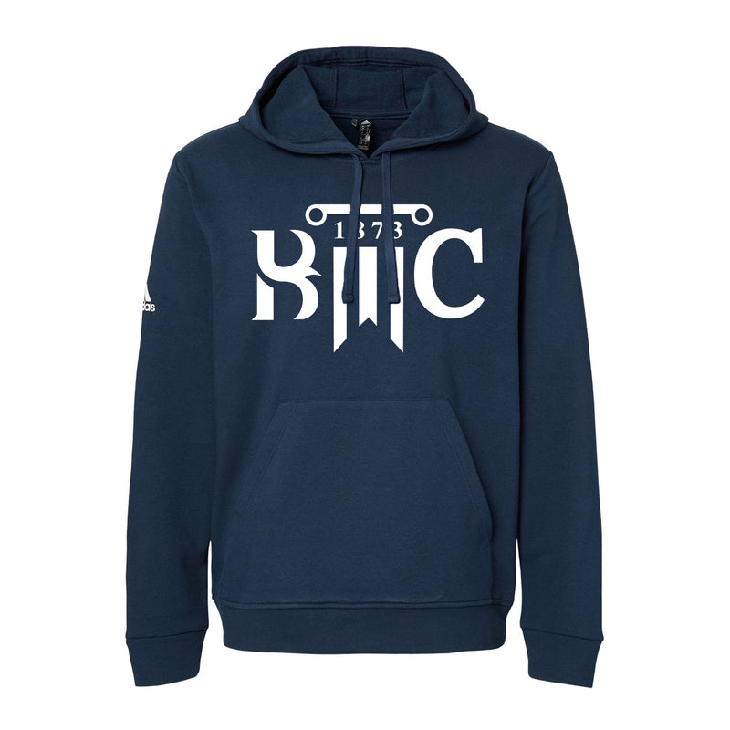 Adidas Hooded Sweatshirt - Collegiate Navy - Logo Text Drop