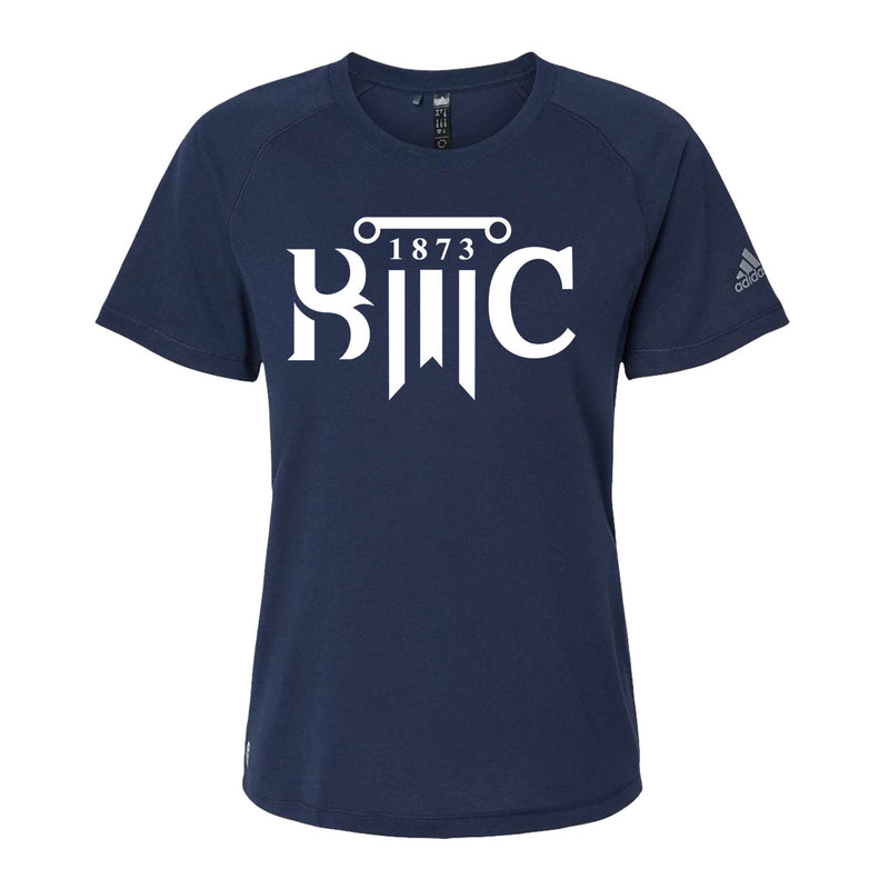 Adidas Women's Blended T-Shirt - Collegiate Navy - Logo Text Drop