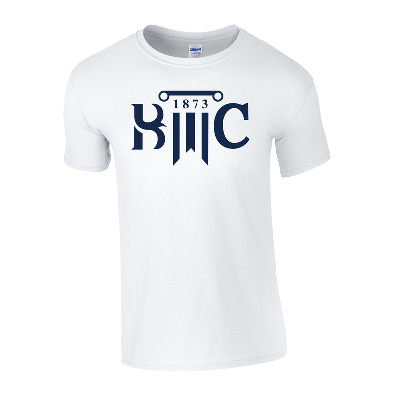 Classic T-Shirt - White - Logo Text Drop