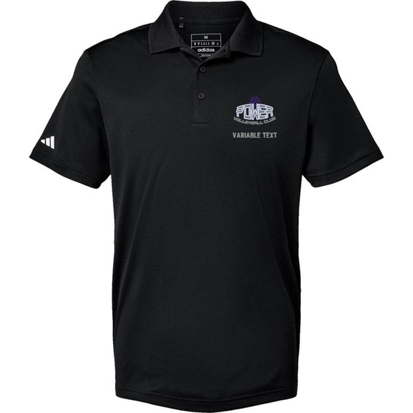 Adidas Sport Polo Men's - Black - Embroidery Text Drop