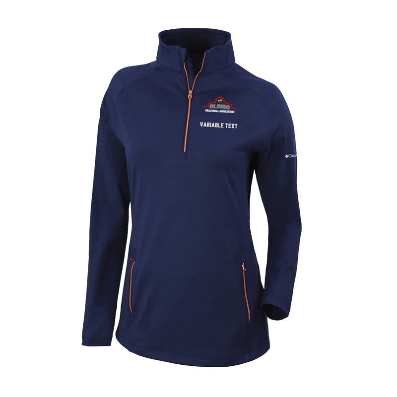 Women's Omni-Wick Outward Nine 1/4 Zip - collegiate navy