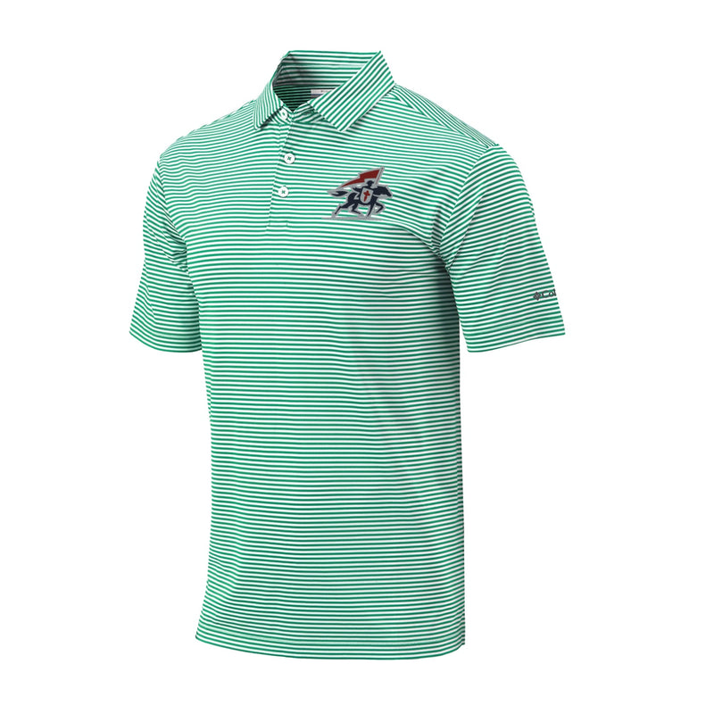 Men's Omni-Wick Club Invite Polo - Electric Turquoise - Embroidery Text Drop