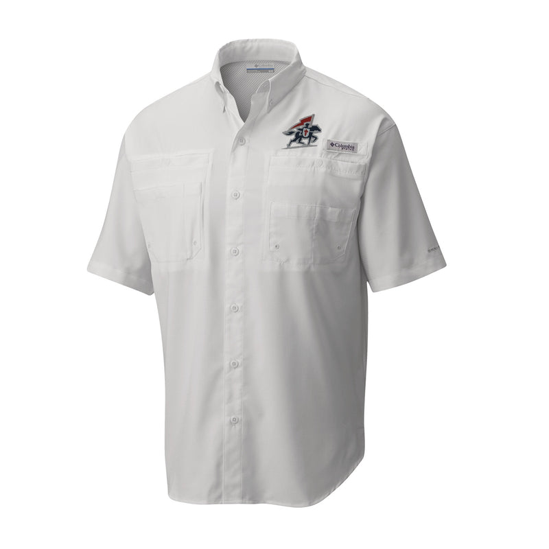 Men's Tamiami Short Sleeve Shirt - White - Embroidery Text Drop