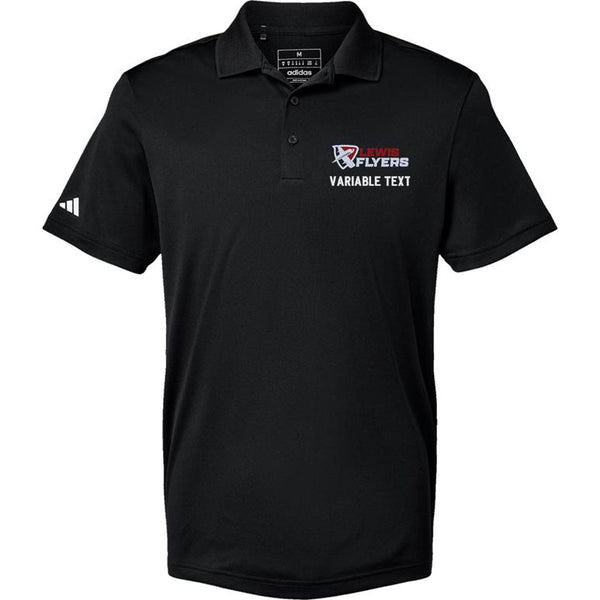Adidas Sport Polo Men's - Black - Embroidery Text Drop