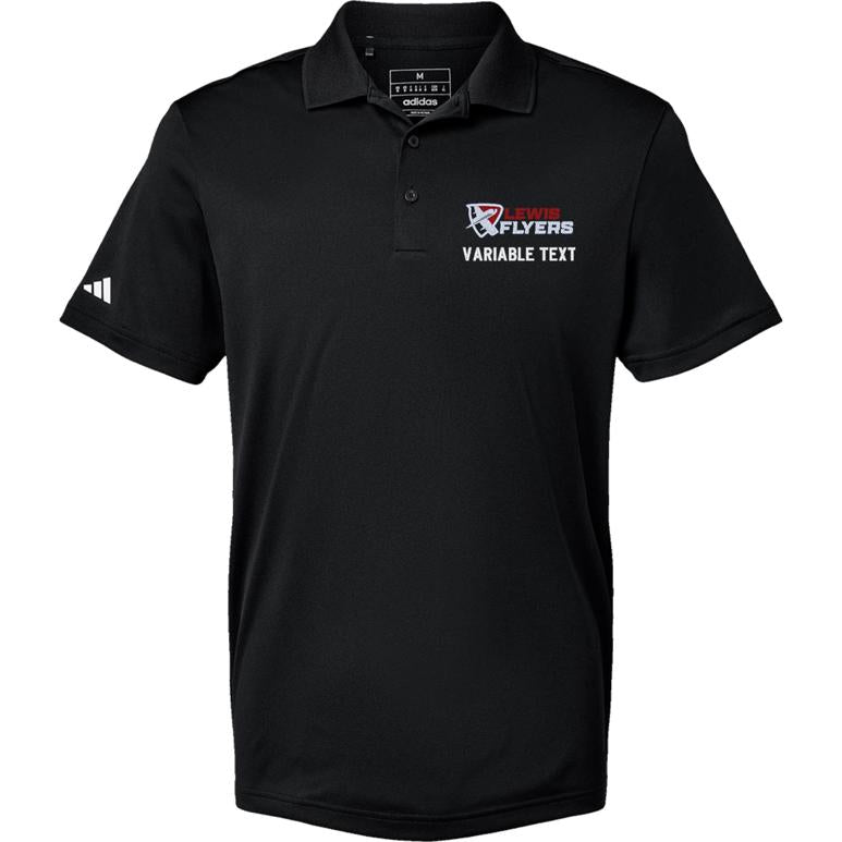 Adidas Sport Polo Men's - Black - Embroidery Text Drop