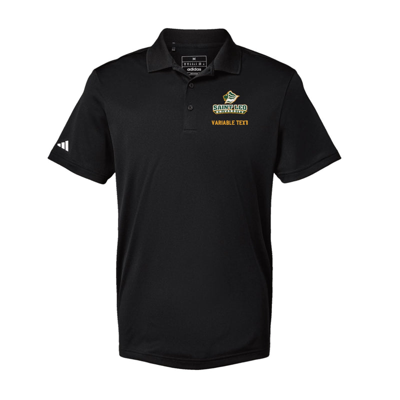 Adidas Sport Polo Men's - Black - Embroidery Text Drop