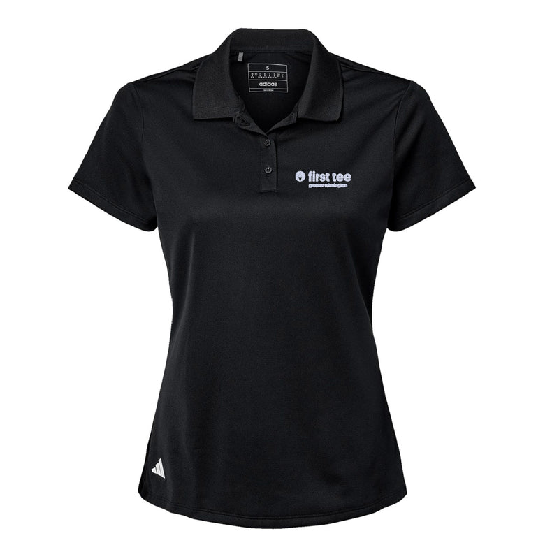 Adidas Sport Polo Women's - Black - Embroidery Text Drop