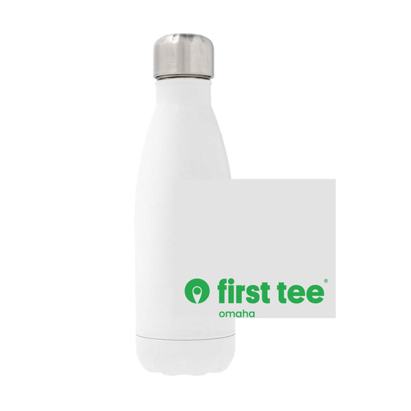 12oz Stainless Steel Water Bottle - white