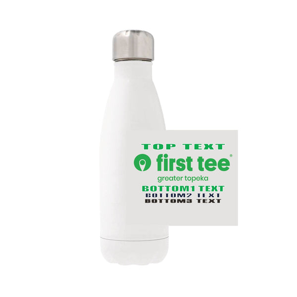 12oz Stainless Steel Water Bottle - white