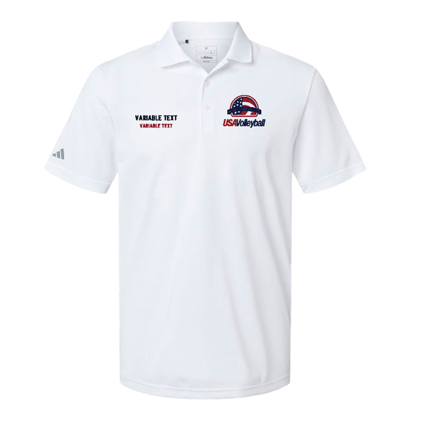 Adidas Sport Polo Men's - White - Multi Location Embroidery