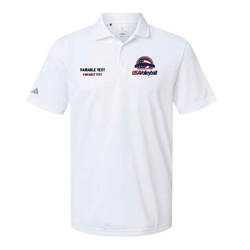 Adidas Sport Polo Men's - White - Multi Location Embroidery