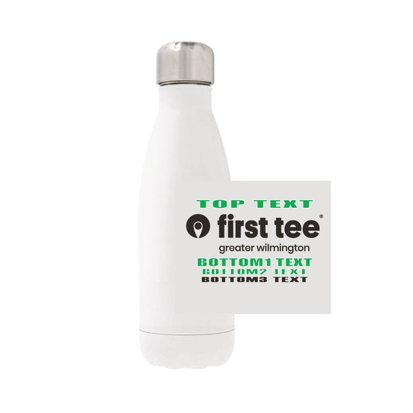 12oz Stainless Steel Water Bottle - white