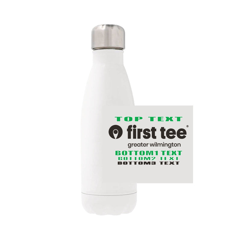 12oz Stainless Steel Water Bottle - white