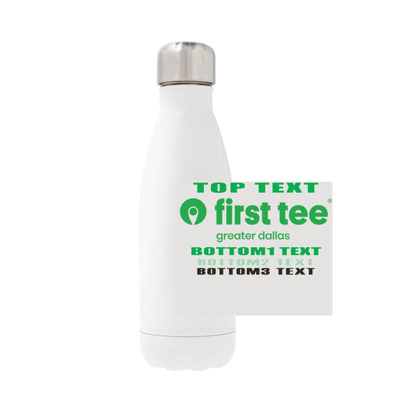 12oz Stainless Steel Water Bottle - white