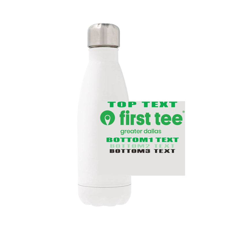 12oz Stainless Steel Water Bottle - white