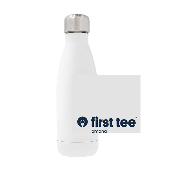 12oz Stainless Steel Water Bottle - white