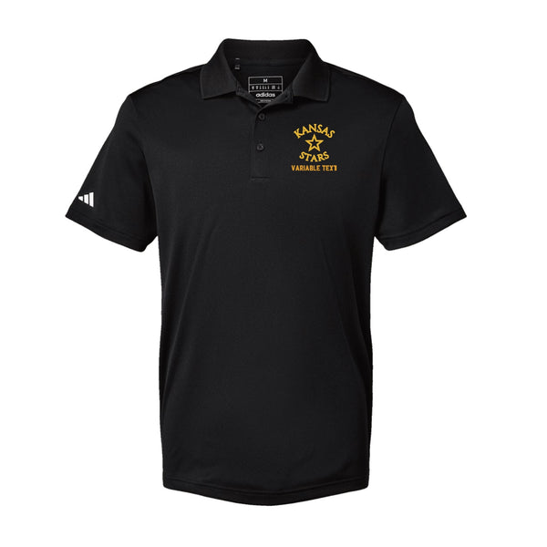 Adidas Sport Polo Men's - Black - Embroidery Text Drop