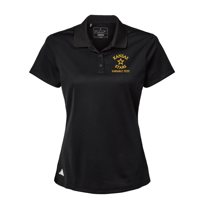 Adidas Sport Polo Women's - Black - Embroidery Text Drop
