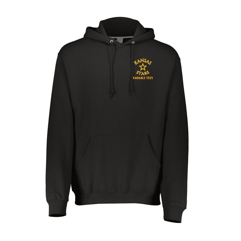 Russell Dri-Power Fleece Hoodie - Black - Embroidery Text Drop