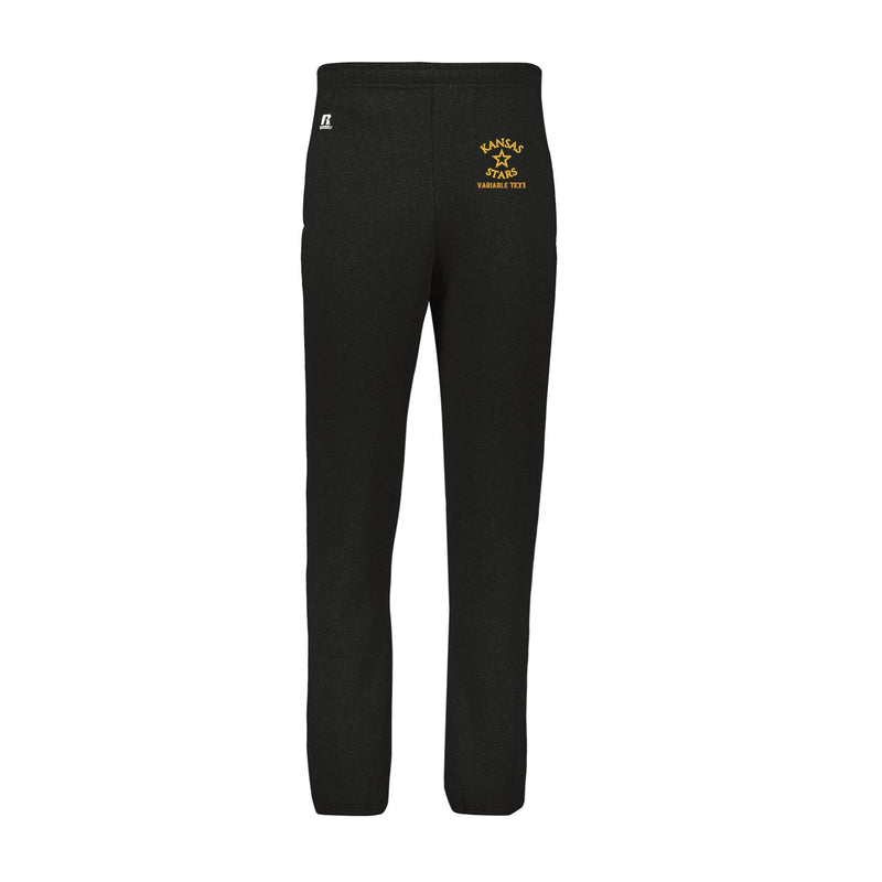 Russell Dri-Power Sweatpant - Black - Embroidery Text Drop
