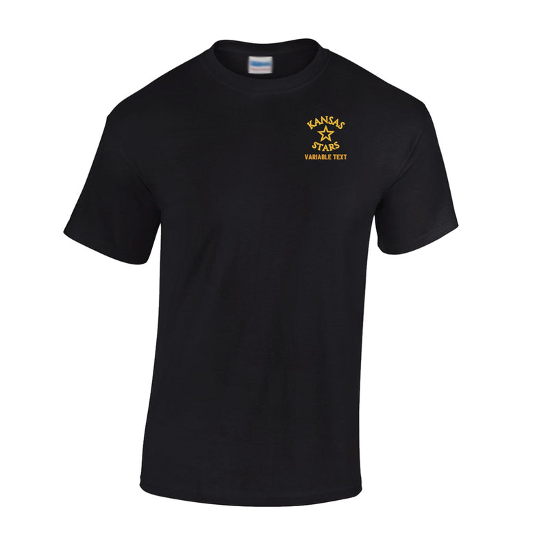 Russell DRI-POWER Tee - Black - Embroidery Text Drop