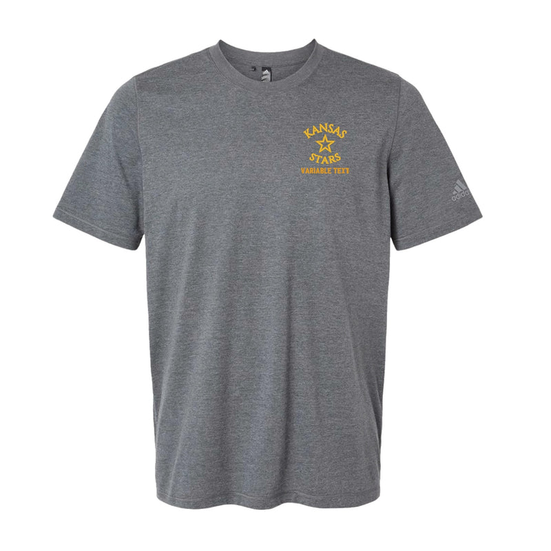 Adidas Blended T-Shirt - Dark Grey Heather - Embroidery Text Drop