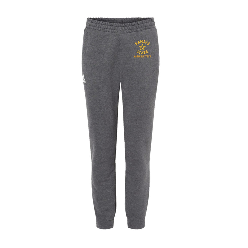 Adidas Fleece Joggers - Dark Grey Heather - Embroidery Text Drop