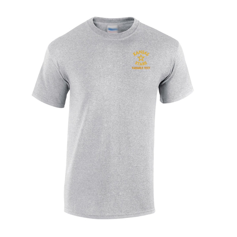 Russell DRI-POWER Tee - Athletic Heather - Embroidery Text Drop