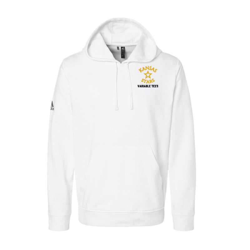 Adidas Hooded Sweatshirt - White - Embroidery Text Drop
