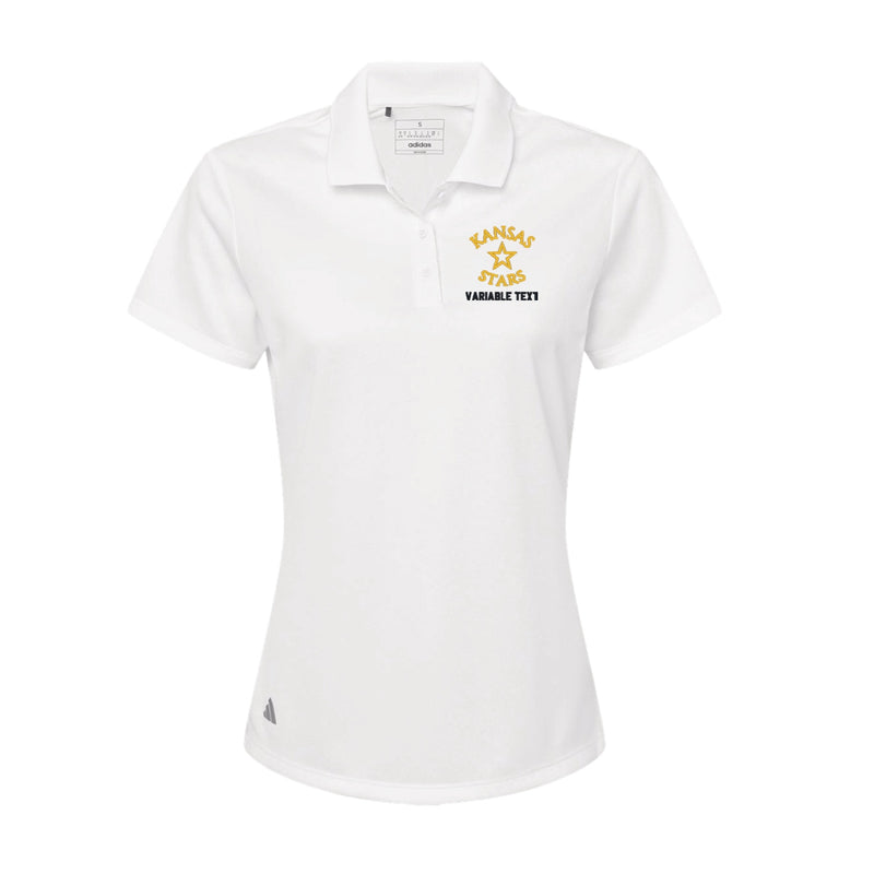 Adidas Sport Polo Women's - White - Embroidery Text Drop