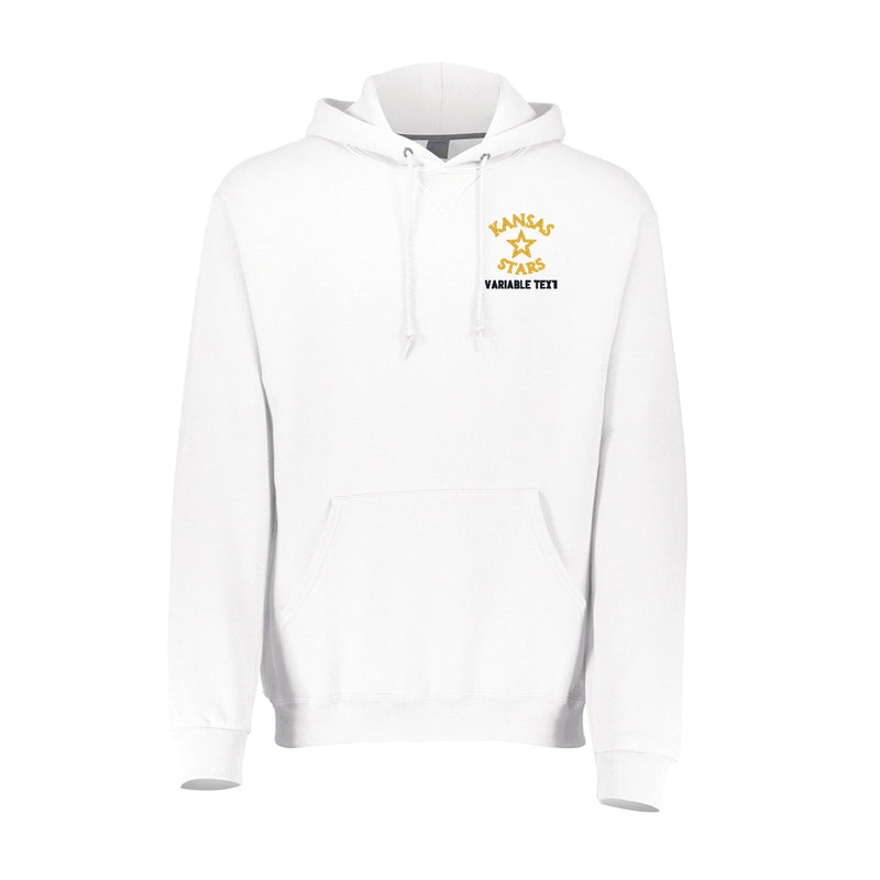 Russell Dri-Power Fleece Hoodie - White - Embroidery Text Drop