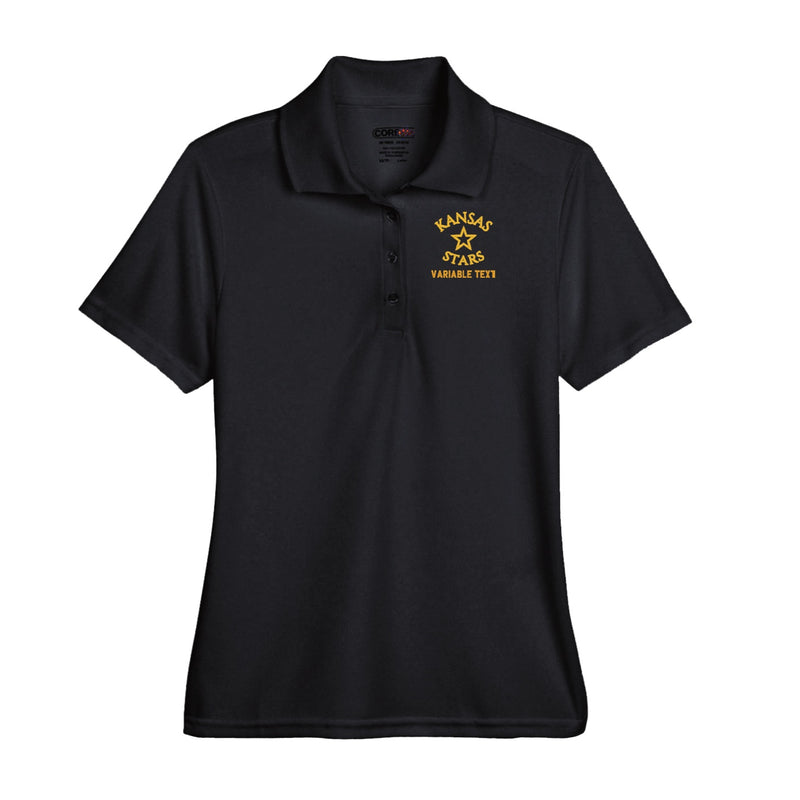 Men's Performance Polo - Black - Embroidery Text Drop