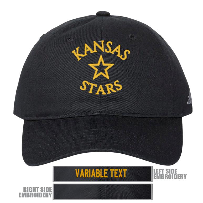 Adidas Relaxed Cap - Black - Hat Embroidery