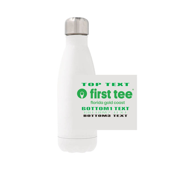 12oz Stainless Steel Water Bottle - white
