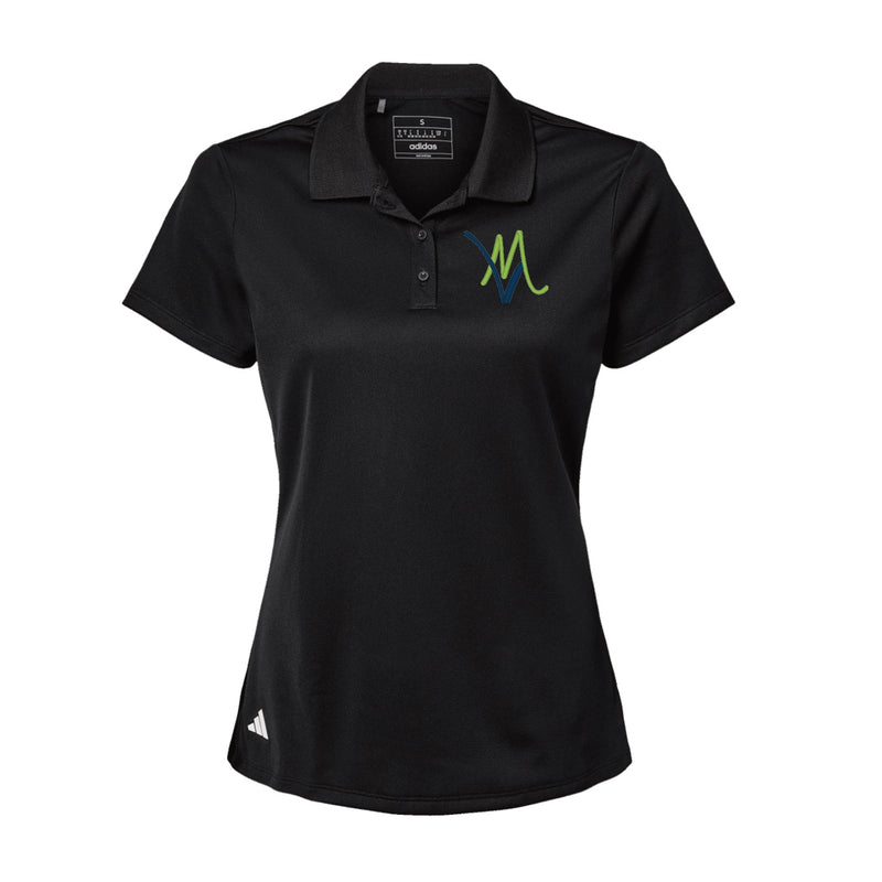 Adidas Sport Polo Women's - Black - Embroidery Text Drop