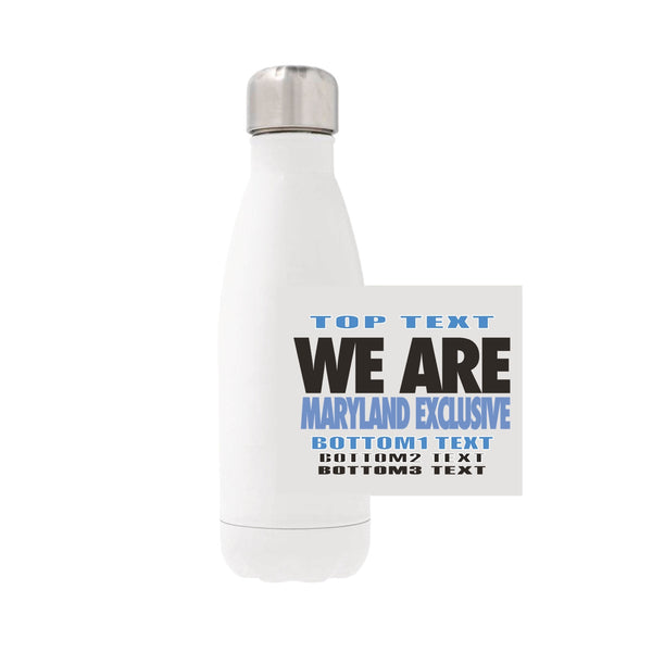 12oz Stainless Steel Water Bottle - White