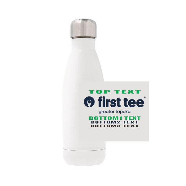 12oz Stainless Steel Water Bottle - white