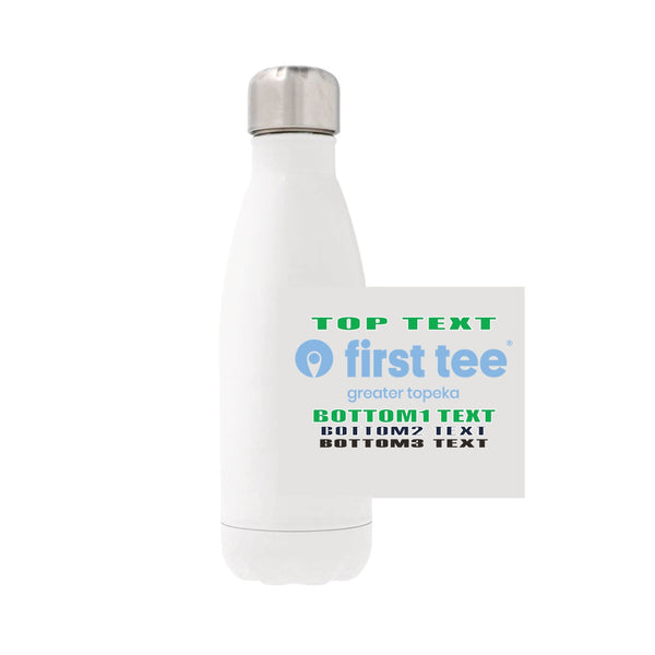 12oz Stainless Steel Water Bottle - white