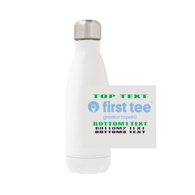 12oz Stainless Steel Water Bottle - white