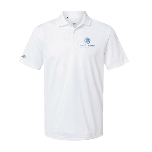 Adidas Sport Polo Men's - White - Embroidery Text Drop