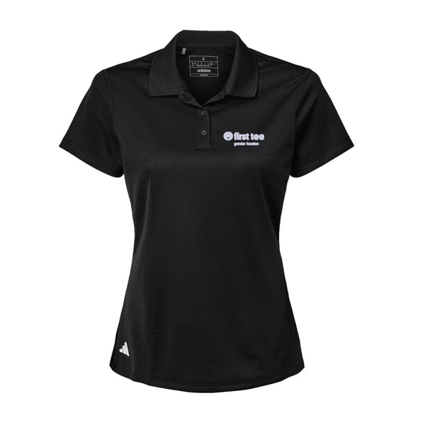 Adidas Sport Polo Women's - Black - Embroidery Text Drop