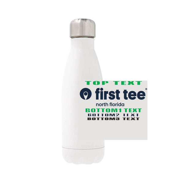 12oz Stainless Steel Water Bottle - white