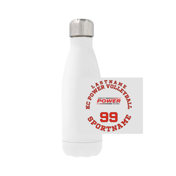 12oz Stainless Steel Water Bottle - White
