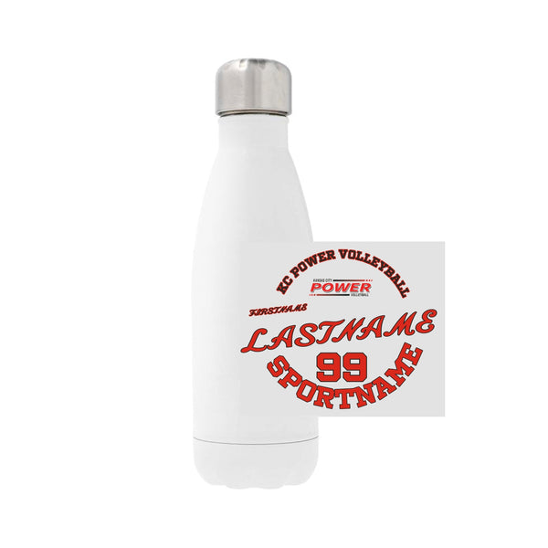 12oz Stainless Steel Water Bottle - White