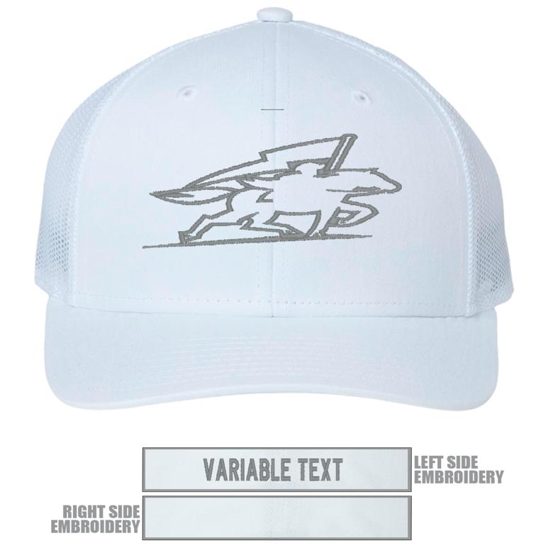 The Game Everyday Trucker Cap - White/ White - Hat Embroidery