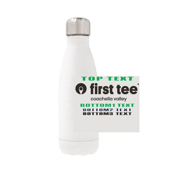 12oz Stainless Steel Water Bottle - white