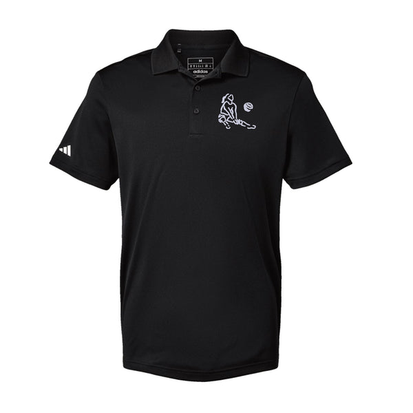 Adidas Sport Polo Men's - Black - Embroidery Text Drop