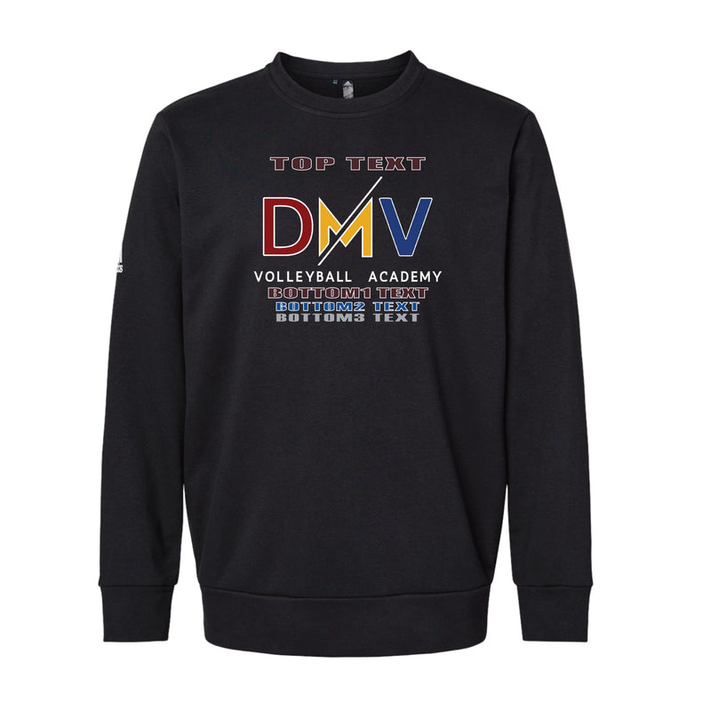 Adidas Fleece Crewneck Sweatshirt - Black - Logo Text Drop